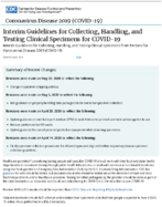 Interim Guidelines for Collecting Handling and Testing Clinical Specimens from Persons for Coronavirus Disease 2019 COVID19 July 8 2020