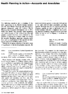 Health planning in actionaccounts and anecdotes