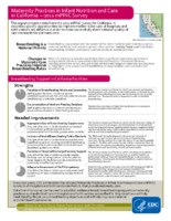 Maternity Practices in Infant Nutrition and Care in California  2011 mPINC Survey