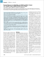 Parental Exposure to Pesticides and Childhood Brain Cancer US Atlantic Coast Childhood Brain Cancer Study
