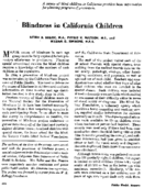 Blindness in California children