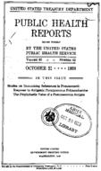 Public Health Reports  v 53 no 42  cover