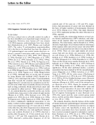 DNA Sequence Variants of p53 Cancer and Aging Letters to the Editor