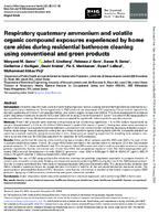 Respiratory Quaternary Ammonium and Volatile Organic Compound Exposures Experienced by Home Care Aides During Residential Bathroom Cleaning Using Conventional and Green Products