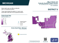 MI Congressional District 09 Stroke and Federally Qualified Health Centers Map 119th Congress