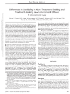 Differences in Suicidality in NonTreatmentSeeking and TreatmentSeeking Law Enforcement Officers A CrossSectional Study