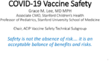 COVID19 vaccine safety