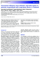 Concurrent influenza virus infection and tuberculosis in patients hospitalized with respiratory illness in Thailand
