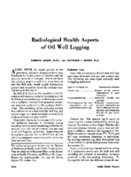Radiological Health Aspects Of Oil Well Logging