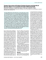 Temporal association of childrens pesticide exposure and agricultural spraying report of a longitudinal biological monitoring study