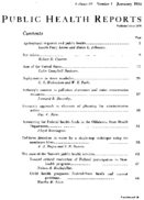 Public Health Report  v 69 no 1  table of contents