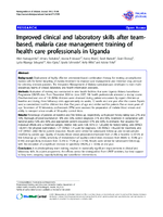 Improved clinical and laboratory skills after teambased malaria case management training of health care professionals in Uganda