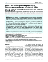 Simple Clinical and Laboratory Predictors of Chikungunya versus Dengue Infections in Adults