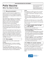 Polio vaccine  what you need to know