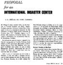 Proposal for an international disaster center