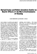 US And Polish Scientists Confer On Health Effects Of The MicroEnvironments Of Housing BcemPzitb Symposium Report