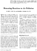Measuring reactions to air pollution