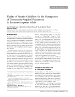 Update of Practice Guidelines for the Management of CommunityAcquired Pneumonia in Immunocompetent Adults