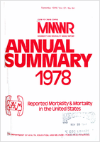 MMWR Morbidity and Mortality Weekly Report September 1979  Vol 27  No 54 Annual Summary 1978  Reported Morbidity and Mortality in the United States