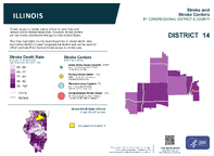 IL Congressional District 14 Stroke and Stroke Centers Map 118th Congress