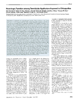 Neurologic Function Among Termiticide Applicators Exposed to Chlorpyrifos