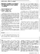 Mandatory seatbelt law support and opposition in New Englanda survey