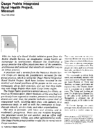 Osage Prairie Integrated Rural Health Project Missouri