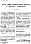 Salary trends for public health workers in local health departments
