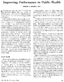 Improving performance in public health