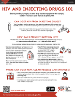 HIV AND INJECTING DRUGS 101  INFORMACIN BSICA SOBRE EL VIH Y LA INYECCIN DE DROGAS
