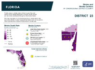 FL Congressional District 23 Stroke and Stroke Centers Map 118th Congress