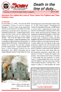Structure Fire Claims the Lives of Three Career Fire Fighters and Three Children  Iowa