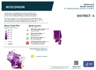 WI Congressional District 04 Stroke and Stroke Centers Map 118th Congress