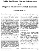 Public health and clinical laboratories in the diagnosis of enteric bacterial infections