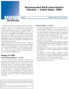Recommended Adult Immunization Schedule  United States 2009