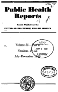 Public Health Reports  v 55 part 2 numbers 2752 JulyDecember 1940  Index