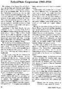 FederalState Cooperation 19031956