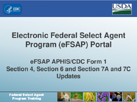 eFSAP Information System  Updates