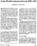 Public health contrasts in Hawaii 18501953