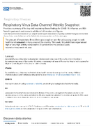 Respiratory Virus Data Channel Weekly Snapshot