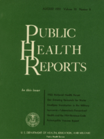 Public Health Reports  v 70 no 8  cover