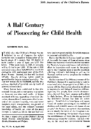 A half century of pioneering for child health