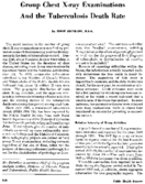 Group chest Xray examinations and the tuberculosis death rate