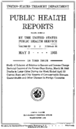 Public Health Reports  v 50 no 18  cover