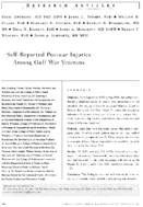 Selfreported postwar injuries among Gulf War veterans