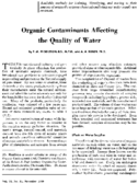 Organic contaminants affecting the quality of water