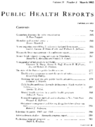 Public Health Report  v 69 no 3  table of contents