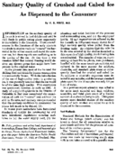 Sanitary quality of crushed and cubed ice as dispensed to the consumer