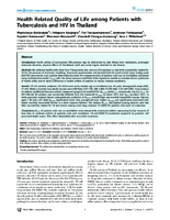 Health Related Quality of Life among Patients with Tuberculosis and HIV in Thailand