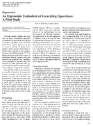 An Ergonomic Evaluation of Excavating Operations A Pilot Study